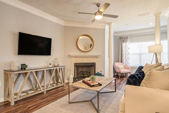 Fireplace Sitting Area at STONEGATE, Birmingham, Alabama